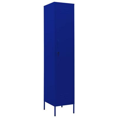 Schließfachschrank Marineblau 35x46x180 cm Stahl Vidaxl