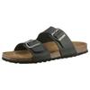 Pantolette MAN'S WORLD, Herren, Gr. 41, schwarz, Lederimitat, unifarben, klassisch, Schuhe, Schlappen, Sommerschuh, Hausschuh mit vorgeformtem Fußbett