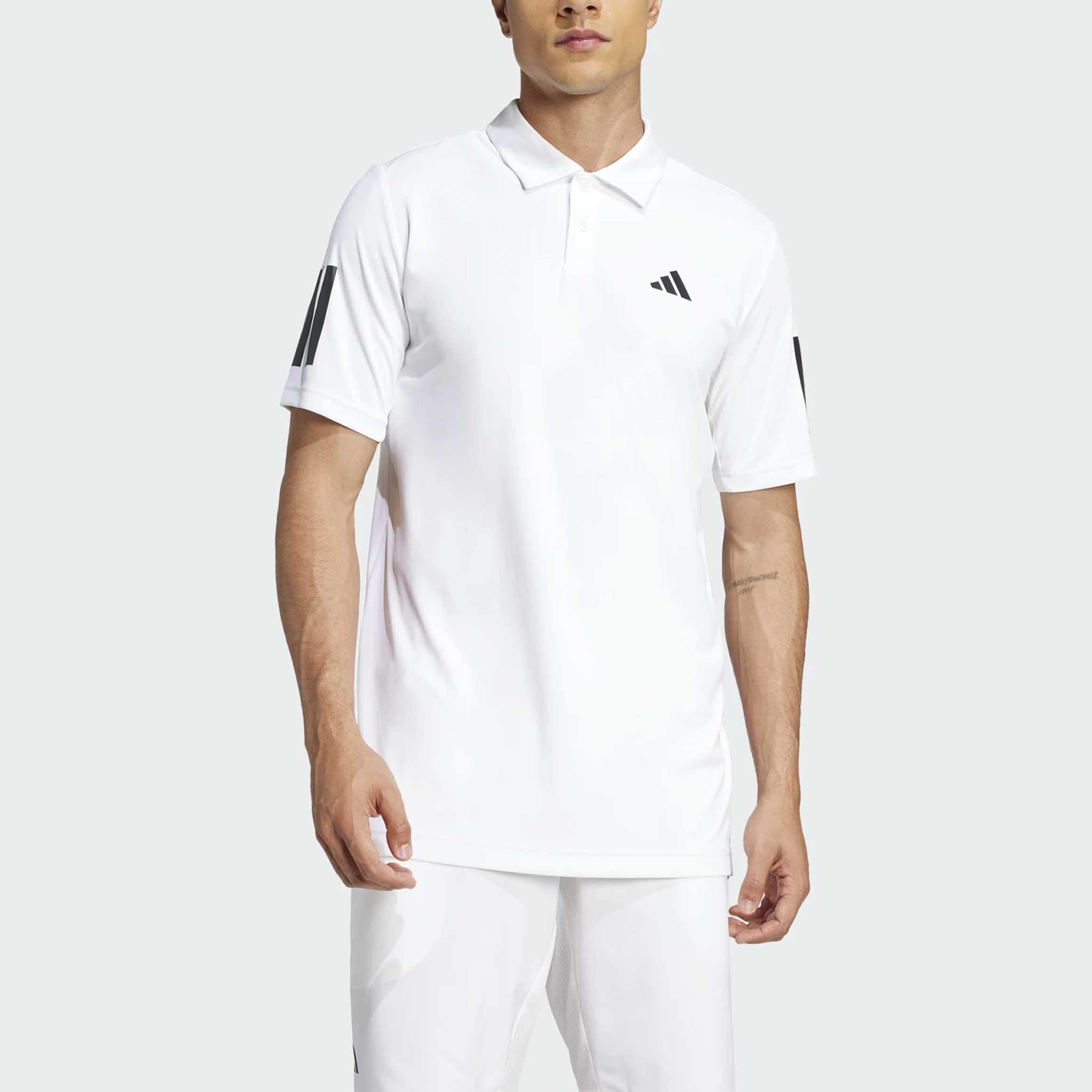 adidas Club 3-Stripe Polo 2025 Men's Tennis Apparel White