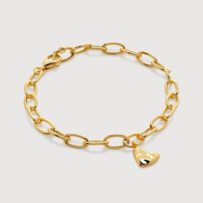 Gold Heart Charm Bracelet
