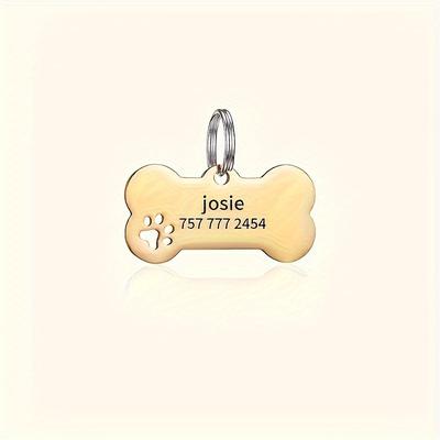 TEMU Engraved -shaped & Phone - Personalized Pet Id