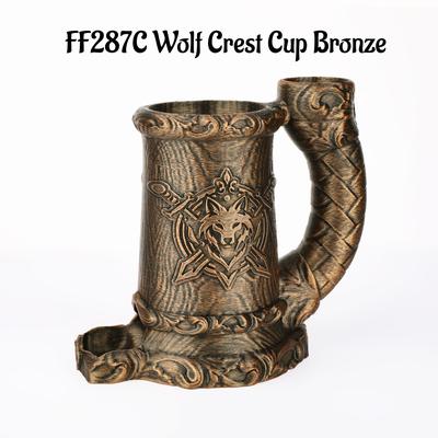 TEMU Mug Dice Tower - Wolf Cup Dice Tower Tabletop Rpg Board Game Accessory, Ideal Gift For Tabletop , 3 Colors Available -black, Hand-painted Silvery And Bronze Color