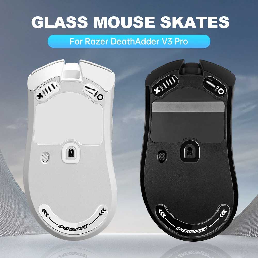 Glas Maus Skates Maus Füße Für Razer DeathAdder V3 Pro Drahtlose Maus Runde Gebogene Kante Für Razer DeathAdder V3 Pro Image