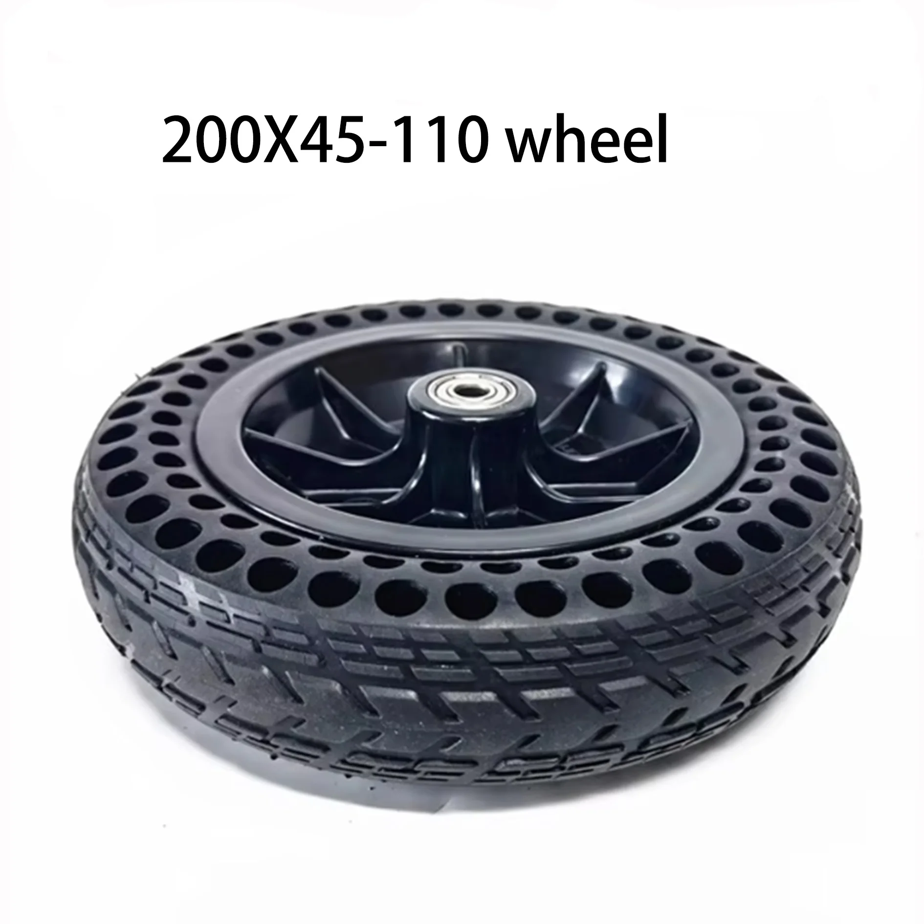 Vollreifen 8 Zoll 8x1 1/4 200x45-110 mit Naben rad für Elektro roller Rollstuhl nicht pneumatisch Waben innen durchmesser 8mm Image