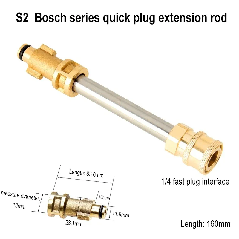 Hochdruck Wasser Pistole Kopf Adapter Auto Waschmaschine PAWaschen Schaum Spray Kann Verlängerung Stange Anschluss