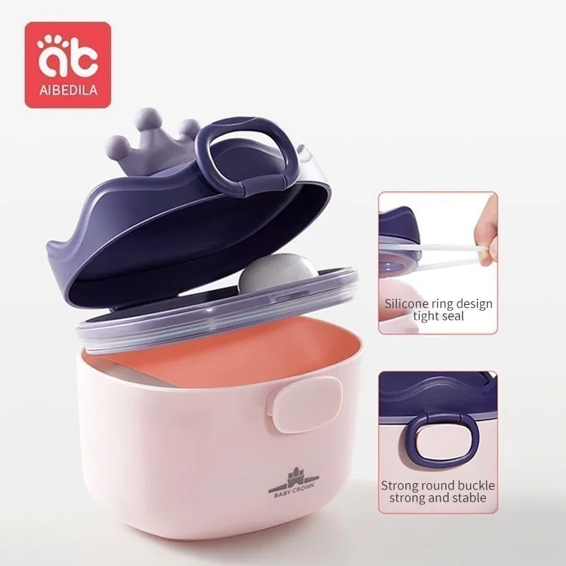 Aibedila Milchpulver Box Baby Reise tragbare Lebensmittel Aufbewahrung sbox einfache bonbon farbene tragbare Sicherheit versiegelte Milchpulver Fälle Image