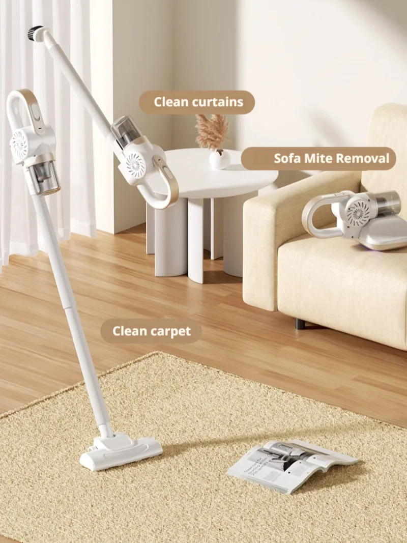 Haushalt Handheld Wireless Multifunktions Staubsauger TYPE-C Lade Hohe Saugkraft UV Sterilisation und Milben Entfernung Gerät Image