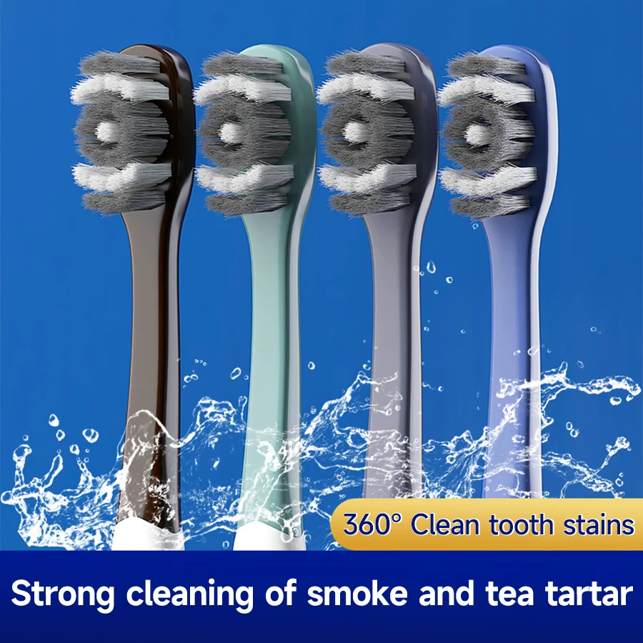 360-Grad-Mundreinigung, Herren-Zahnbürste, Zahnbürste mit mittelharten Borsten für Erwachsene, hervorragende Reinigungswirkung, Zahnaufhellung Image