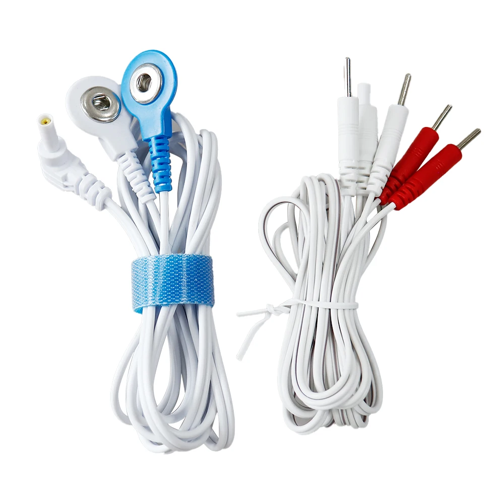 Elektro schock drähte Kabel Elektro therapie Elektroden kabel für Zehner Massage gerät Puls therapie Elektroden handschuhe ems Muskels timulator Image