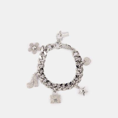 Mini Icon Pave Armband - Marc Jacobs - Metall - Silber