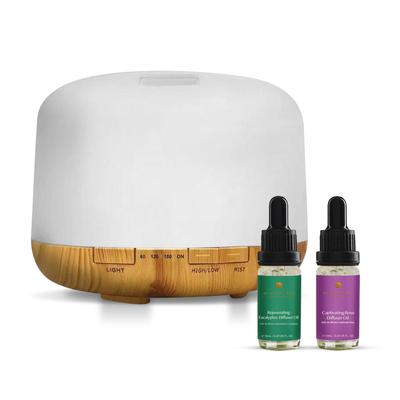 Dr. Botanicals Premium 5-in-1 Aromatherapie Verjüngende Eukalyptus + Fesselndes Rosen Diffuser Set