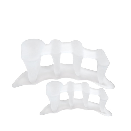 Silikon-Stringsandalen Zehenflip Großzehenspreizer Kissen Ballenpolster Hartsilikon Zehentrenner 3-Loch Hallux Valgus Orthopädische Abstandshalter Hallux Valgus Überlappender Hammer Fußkorrektor Image