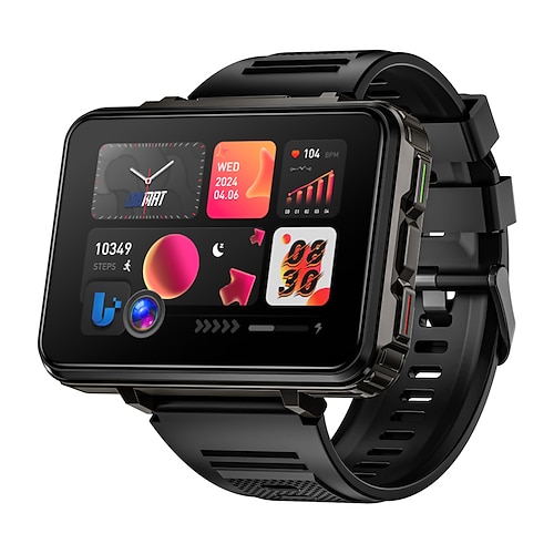 LOKMAT APPLLP 5 MAX Smartwatch 2.4 Zoll Smart Watch Telefon 3G 4G Bluetooth Schrittzähler Anruferinnerung Schlaf-Tracker Kompatibel mit Android iOS Damen Herren GPS Langer Standby Freisprechanlage IP
