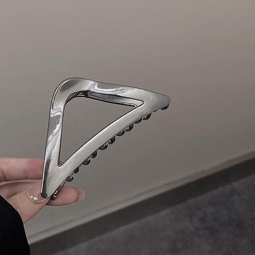 Dreieckige Haarklammer, hohle dreieckige Haarklammern, mittlere Haarklammer aus Metall für Frauen und Mädchen, rutschfeste, starke Greifklammern, Haifisch-Haarspange, Haarklammern, Haar-Accessoires