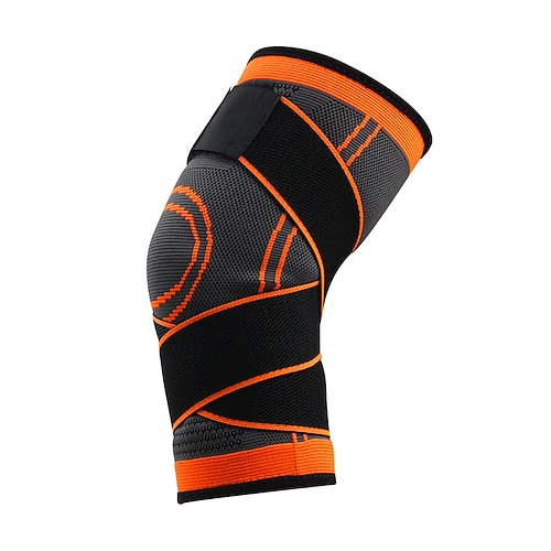 Ein Paar Kompressions-Knieschutz mit kurzem Riemen Übung Fitness Laufen Bergsteigen Basketball-Knieschutz Atmungsaktiver Nylon-Strick-Sport-Knieschutz Image