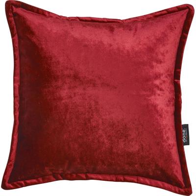 Dekokissen DONE. "Glam", rot (blutrot, unifarben), B:45cm L:45cm, Polyester, Dekokissen_Sitzkissen_Kissenhüllen, unifarben, Reißverschluss, Kissenhüle ohne Füllung, 1 Stück Image