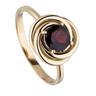 Fingerring JOBO ""Ring mit Granat"" Gr. 50, gold (gelbgold 333, rot), Fingerringe, Damen, 50, Gelbgold 333, 333 Gold