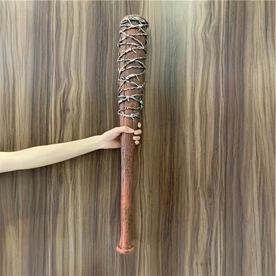 TEMU 31-inch Dead For Man Walking Foam Baseball Bat With Barbed Wire - Cosplay, Halloween & Collectible Replicas