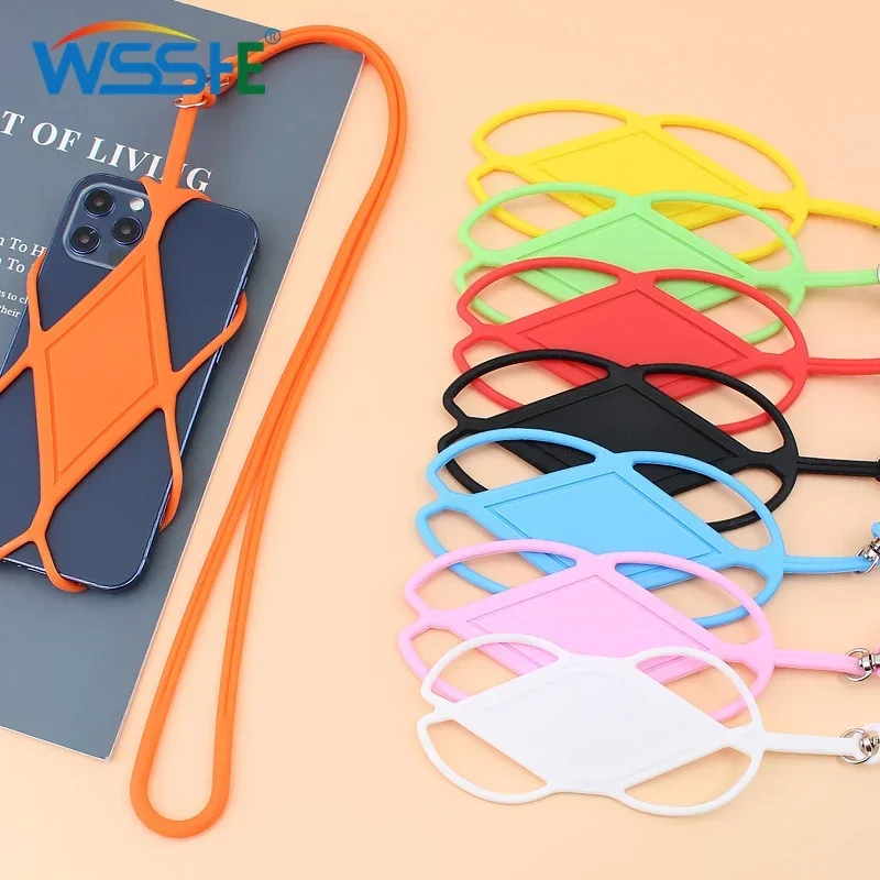 Lanière de téléphone portable en Silicone, étui pour suspendre le cou, collier pour Smartphone, cordon de fronde pour iPhone Xiaomi Samsung
