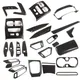 ABS Carbon Fiber Interior Kit Dashboard Console Gear Shift Panel Decoration Cover Trim Stickers For BMW 3 Series G20 2020-2022