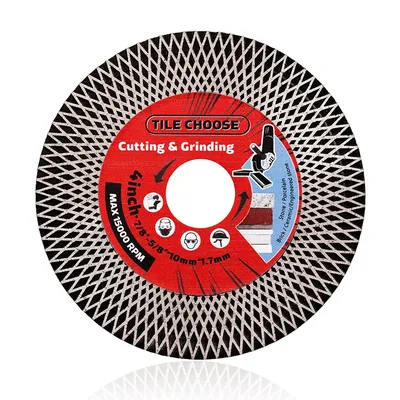 Casaverde 105mm/4" Super Tile Saw Blade Turbo Porcelain Diamond Disc Cutting & Grinding for Ceramic Porcelain Tile Granite Marbe