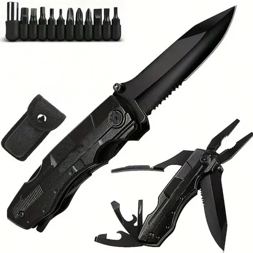 Pince multifonctionnelle à une seule outil, vis EDC, combinaison multi-têtes, Portable pour l'extérieur, entretien domestique, couteau pliant