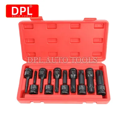 10 Stück 1/2 Zoll Drive Impact Torx Star Bit Socket Sets T30-T100 Socket Bits Set T30 T40 T45 T50 T55 T60 T70 T80 T90 T100
