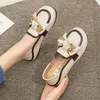 Runde Zehen, luxuriöses Leder, lässig, weiß, Damenschuhe, flache Schuhe, Damenschuhe, niedriger Absatz, elegant, im Angebot, hohe Qualität, jung
