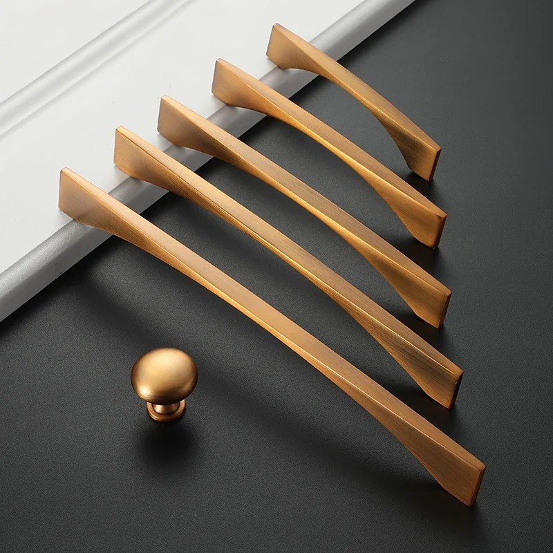 Klassische antike Schrank griffe Messing gelb Bronze zieht Schublade Hardware Möbel Küche und Kleider schrank Türgriffe