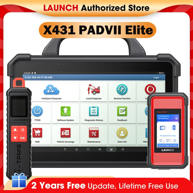 LAUNCH X431 PADVII Elite Autodiagnosetools J2534 Smartlink Automotive Scanner Auto Online-Programmierung PAD7 Kostenloser Versand Image