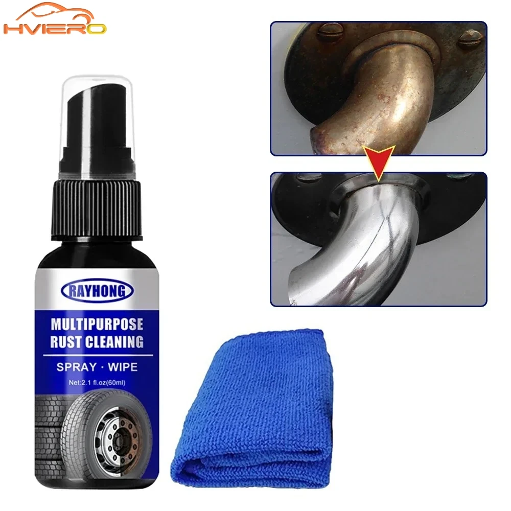 Auto Wash Anti Korrosiven Reinigung Automobil Entfernung Rost Konverter Auto Wartungen Entfernt Reifen Oberflächen Restaurator Spray 60ML Image