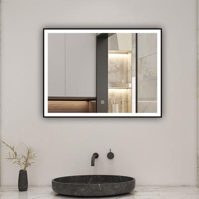 Led Wandspiegel Badezimmerspiegel Beleuchtung Touch Badspiegel Beschlagfrei Kalt/Warmweiß dimmbar Image