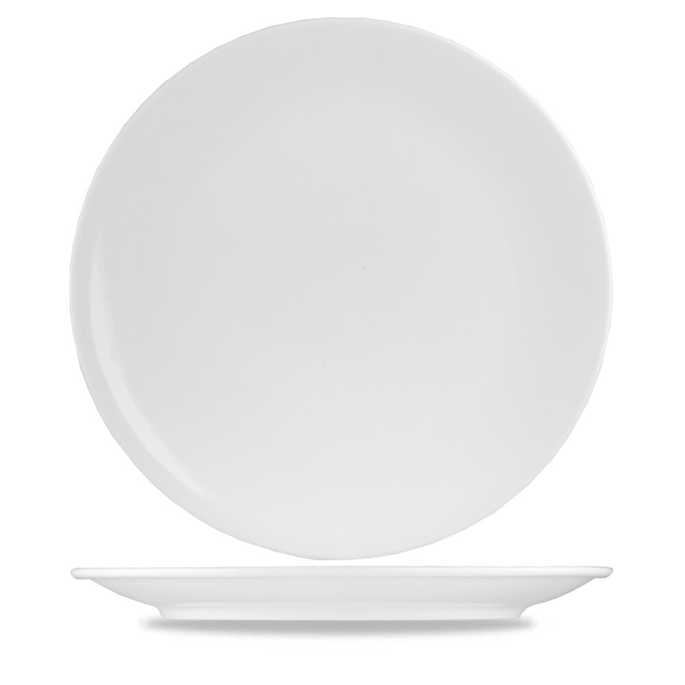 Churchill Art De Cuisine Menu Porcelain Teller Flach Coup 31Cm, 6 Stück, Weiß, Rund Image