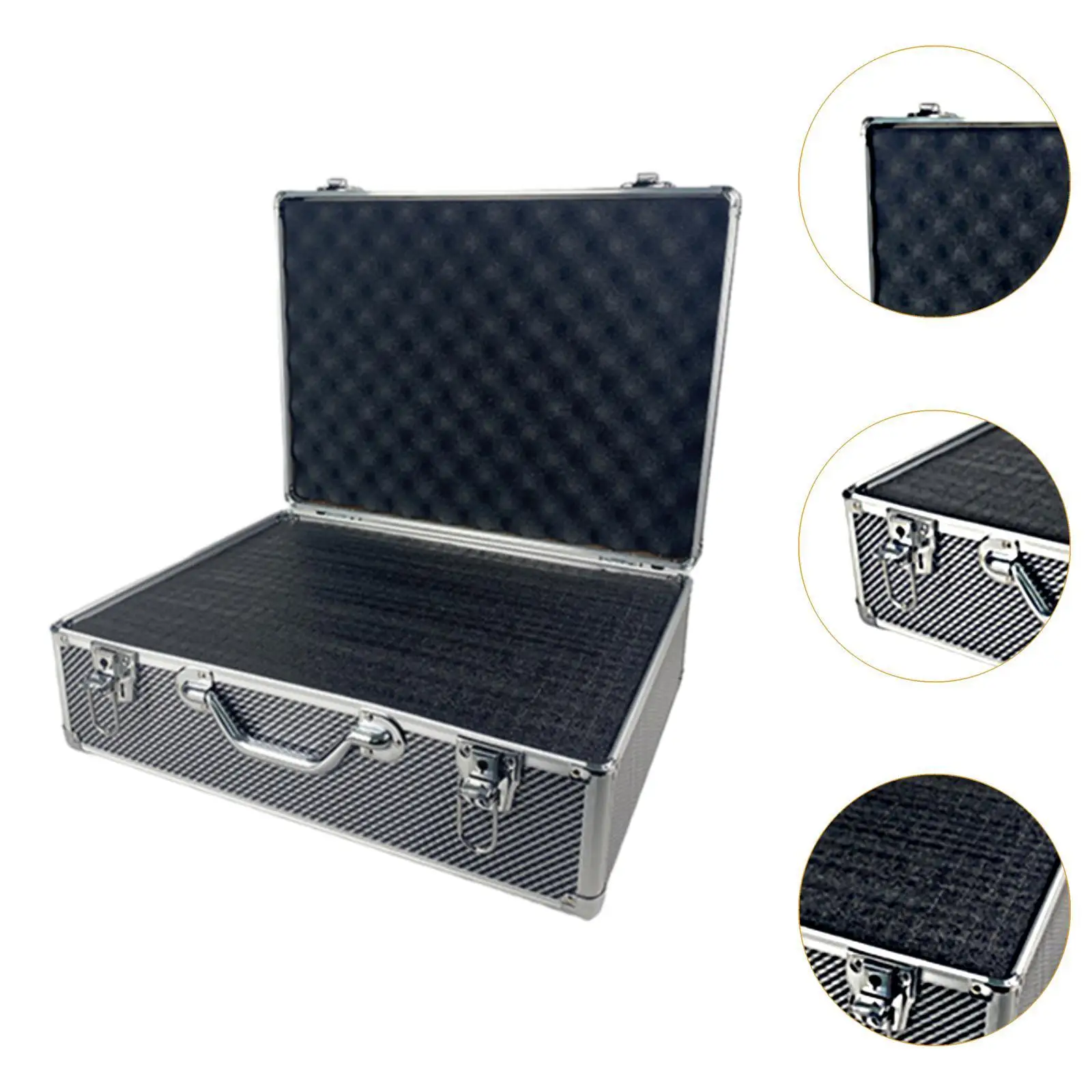 Boîte à outils Portable en aluminium, étui rigide étanche, mallette à outils, Instrument de sécurité, mallette en aluminium, rangement d'outils, boîte à outils en mousse