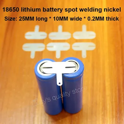 50 teile/los 2S 18650 Power Lithium-Batterie Nickel Überzogene Nickel Überzogene Spot Schweißen Nickel Platte T 0.2*25 * T-förmigen Nickel Platte