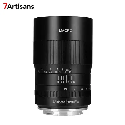 7artisans 60mm F2.8 APS-C Manuelles Makro-Prime-Objektiv für Canon EOS-M M50 M50 Mark II Sony E ZVE10 Fuji FX X-A1/X-T1 XT30