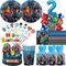 Avengers Geburtstagsdekoration, Geschirr-Set, Tassen, Teller, Servietten für Kindergeburtstag, Party-Dekoration, The Avengers Party Supplies