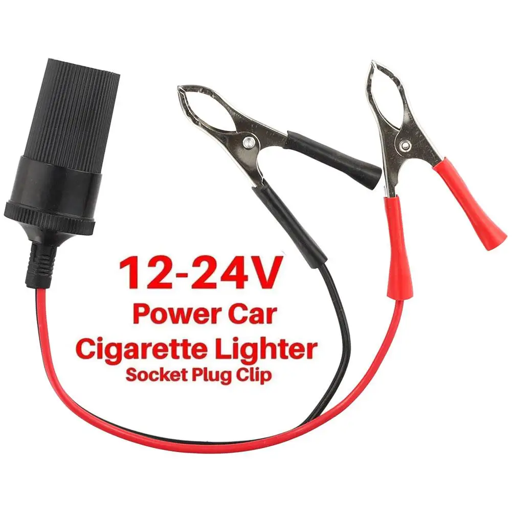 Hochleistungs-12-V-24-V-Zigarettenanzünderbuchse für Batterie-Krokodil klemmenst ecker Verlängerung kabel adapter buchse Image
