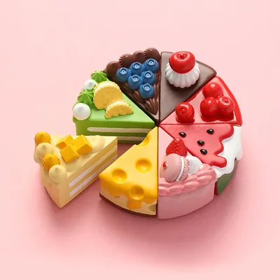 Obst Kuchen Kühlschrank Aufkleber Simulation Lebensmittel Spielzeug 3D Obst Simulation Kuchen Image