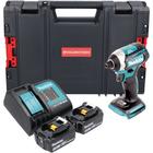 Dtd 154 sfj-r Clé à choc sans fil 18V 1/4'' 175Nm Brushless + 2x batterie 3,0 Ah + chargeur + rhino