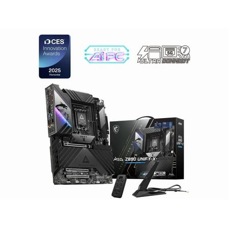 MSI MEG Z890 UNIFY-X Gaming Desktop Motherboard - Intel Z890 Chipset - Socket LGA-1851 - ATX (megz890unify-x)