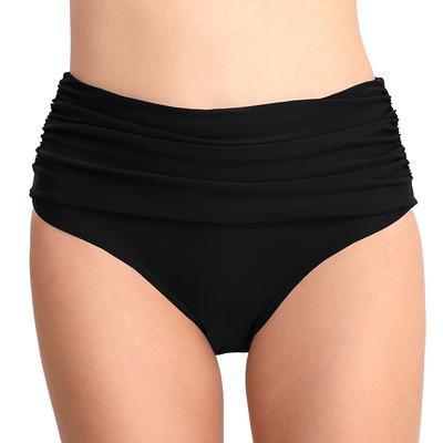 Women's Swim Shorts High Waisted Bikini Bottom Breathable Quick Dry Lightweight Bottoms High Waist Shirred Swimming Beach Water Sports Solid Colored Summer / Stretchy