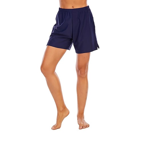 Damen Badeshorts Badehose Einfarbig Schnelltrocknend Leicht Atmungsaktiv Boardshorts Unterteile Surfen Strand Wassersport Sommer Image