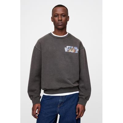 Gap Mens Black Star Wars Oversized Graphic Jumper - Black