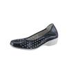 Ballerina AIRSOFT, Damen, Gr. 39, blau (dunkelblau), Glattleder, modisch, Schuhe