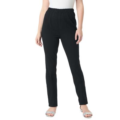 Plus Size Women's Knit Jean Jegging by Roaman's in Black (Size 30/32)