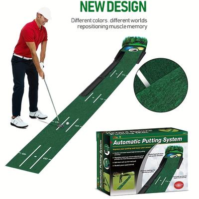 TEMU 1pc New Golf Putter Practice Tool Golf Carpet Home Practice Carpet