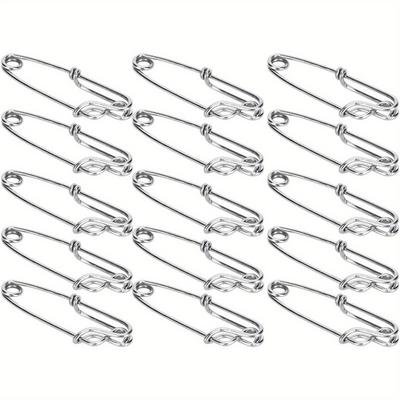 TEMU 15pcs Tuna Clips, Line Clips Downrigger Clips Stainless Steel Tuna Clips Longline Branch Hangers Snap Fishing Accessory Easy