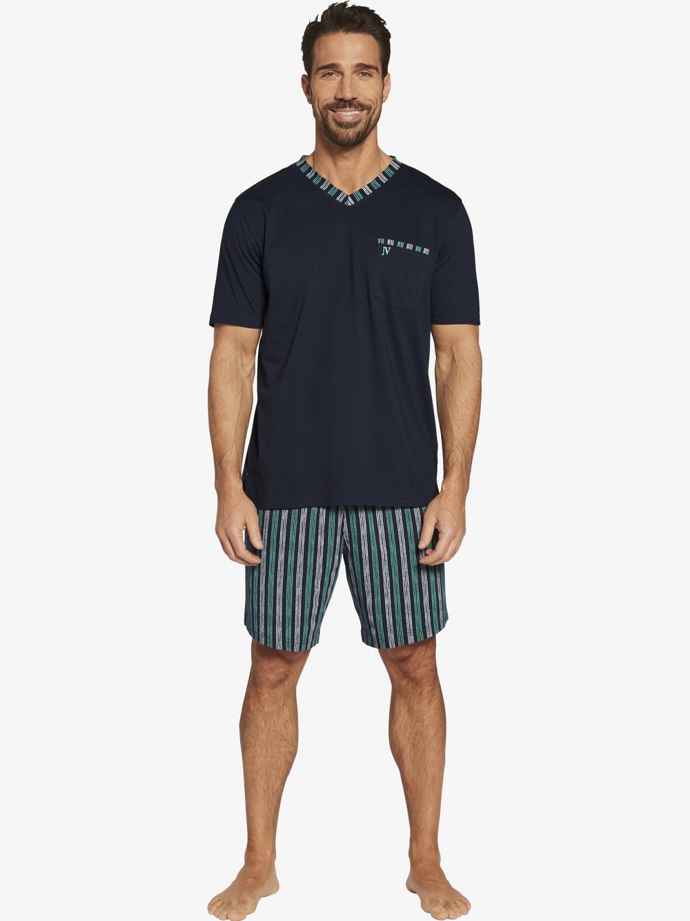 Jan Vanderstorm Kurzer Schlafanzug Herren blau, 5XL Image