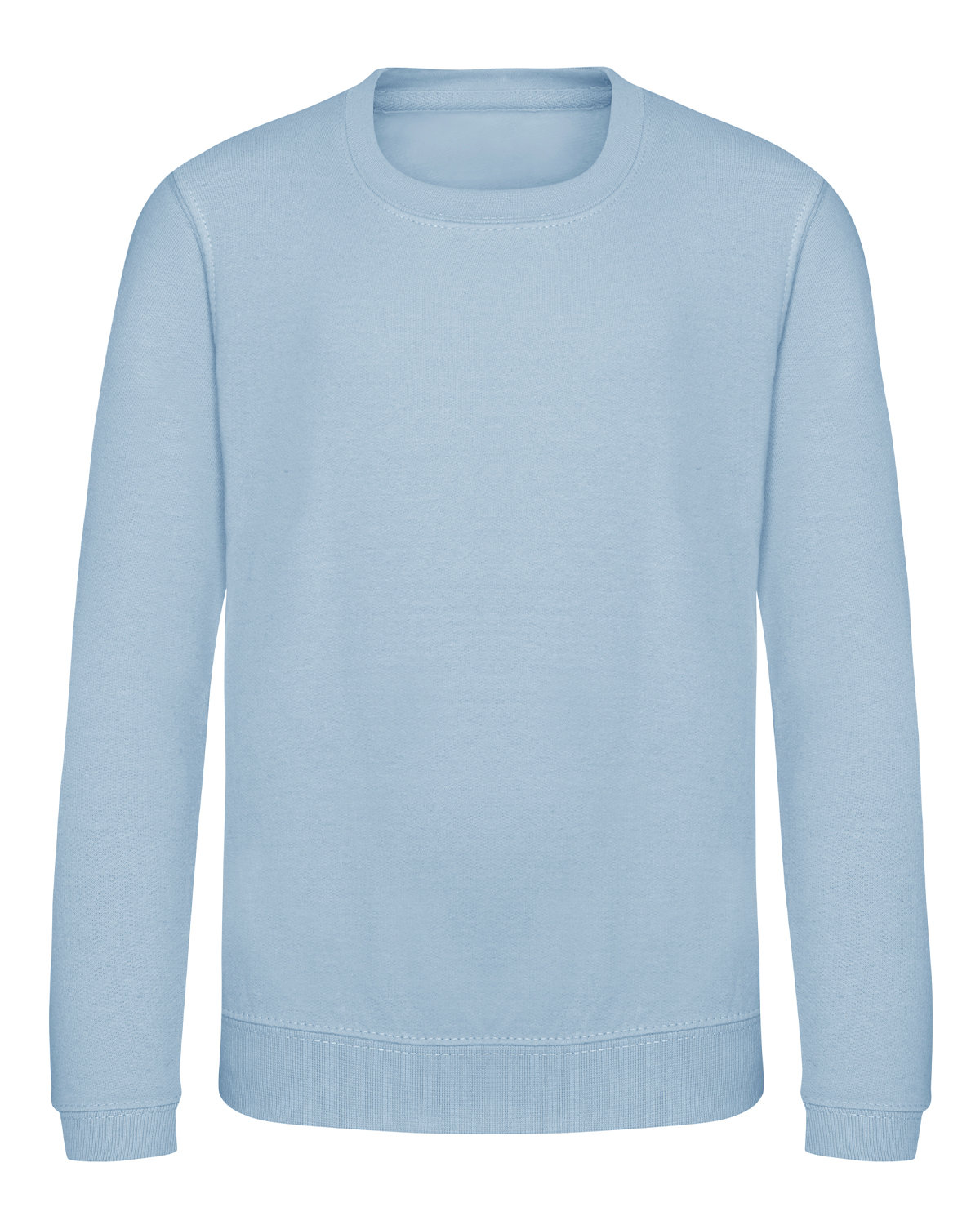 Just Hoods By AWDis JHY030 Youth College Crew T-Shirt in Sky Blue size Large | Cotton/Polyester Blend